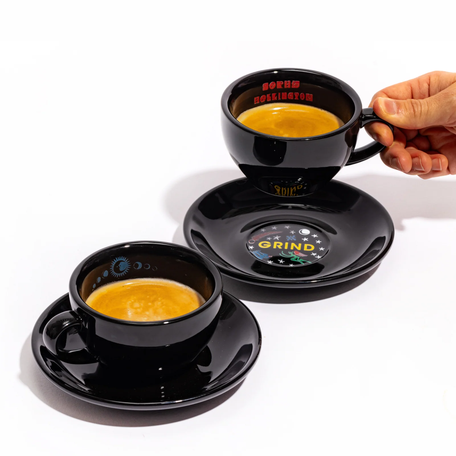 Grind x Sophy Hollington Coffee Cups & Saucers Set - Image 3